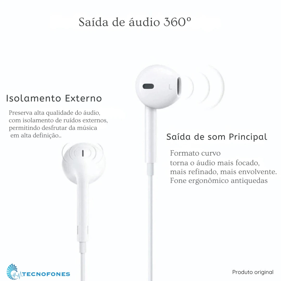 Fone de Ouvido Tapple P2 Alta Qualidade com Microfone