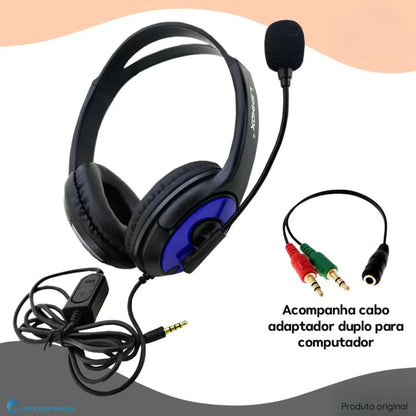 Fone Com Fio Headphone Gamer Para Pc Ps4 Xbox One