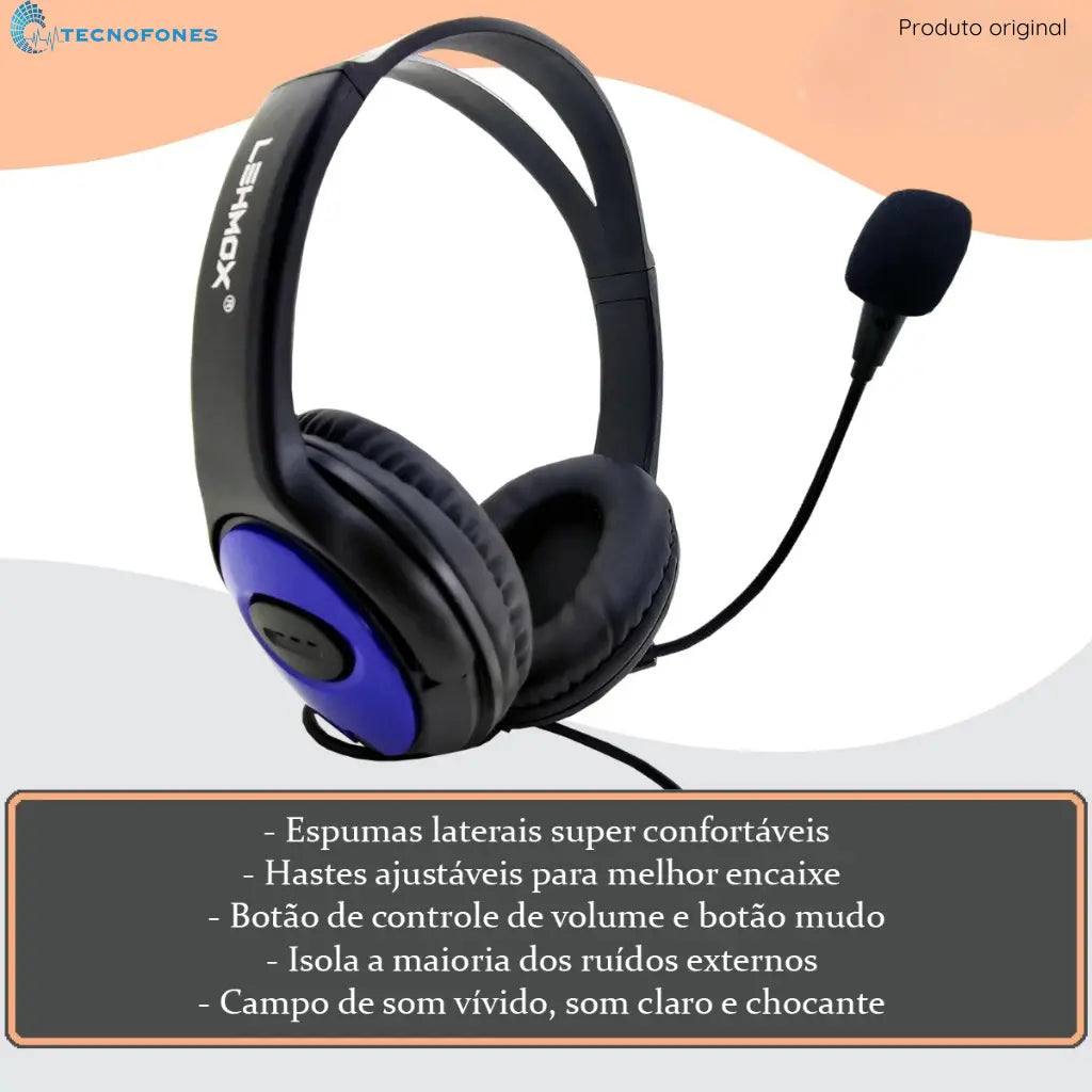 Fone Com Fio Headphone Gamer Para Pc Ps4 Xbox One