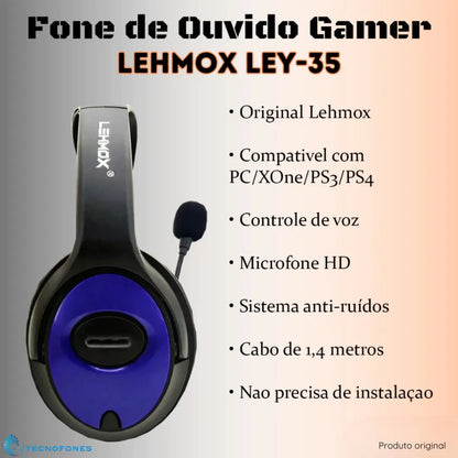 Fone Com Fio Headphone Gamer Para Pc Ps4 Xbox One